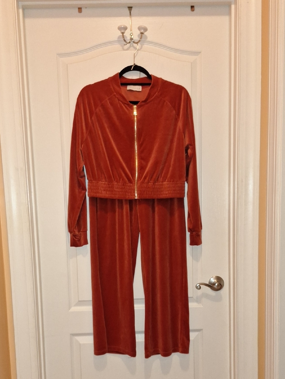 LOVE POEM Velour Zip-Front Track Suit Sz Large NWOT